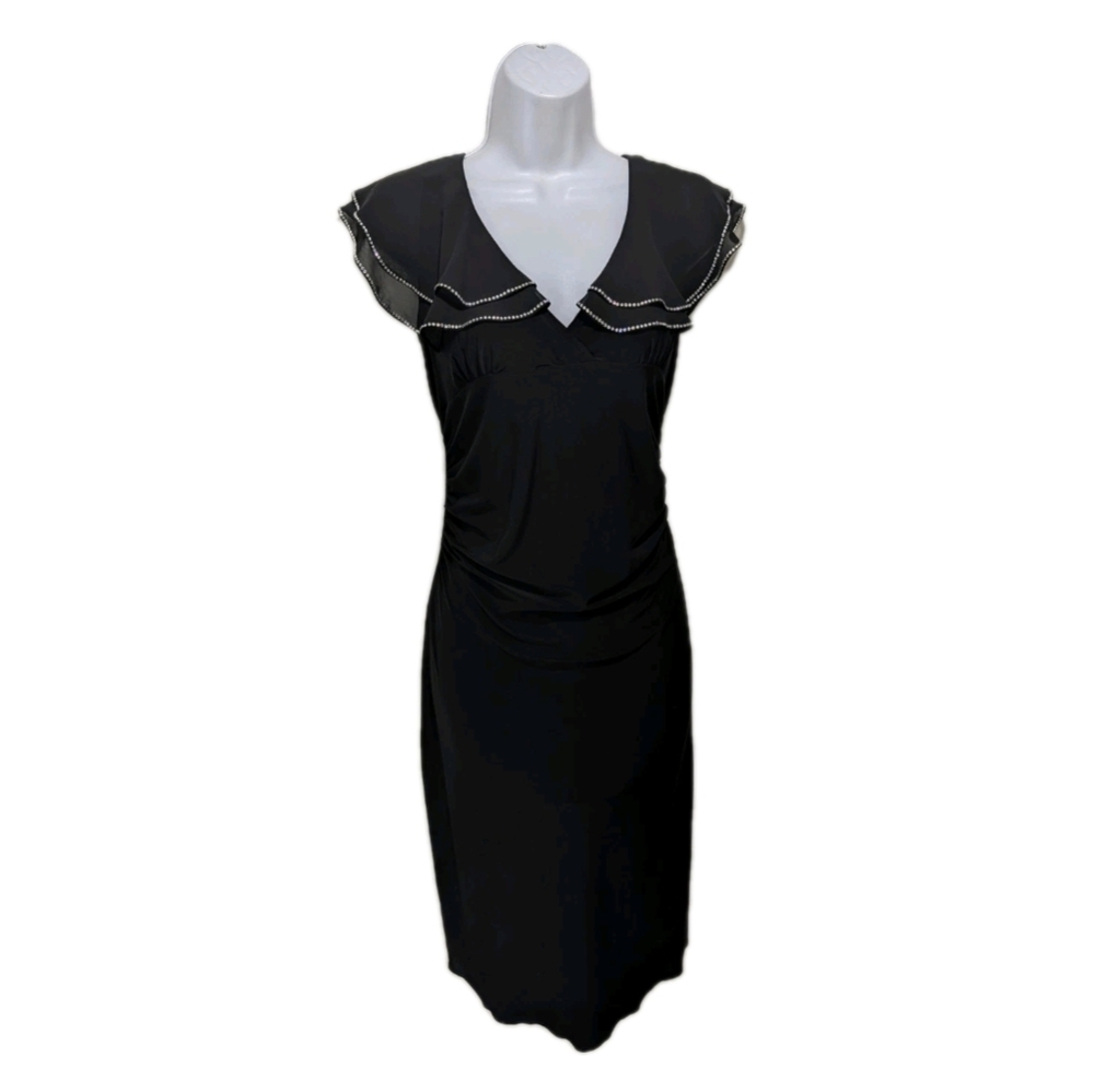 Lenhu Fashion Designs Flutter Neck 90s Y2K Grunge Dress L Whimsigoth Fairygoth